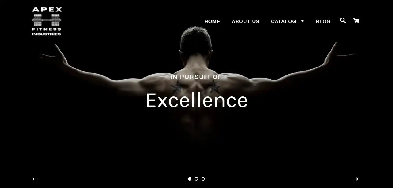 Apex Fitness Industries website, Edmonton, Alberta