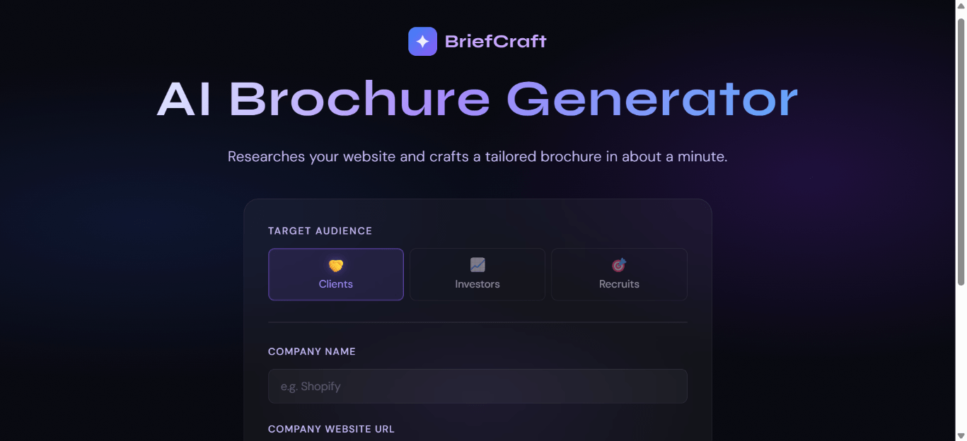 AI Brochure Generator